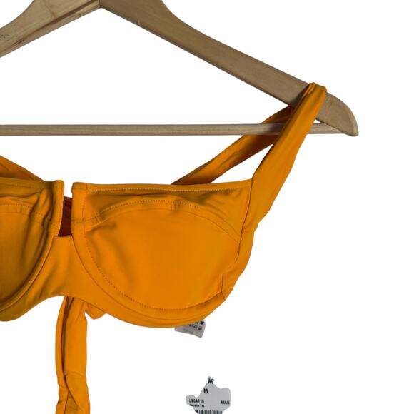 L*Space Camellia Mango Orange Balconette Underwire Bikini Swim Top Size M - Picture 5 of 7